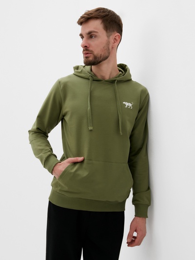Толстовка мужская с капюшоном MIST Men's casual размер 56, зеленый