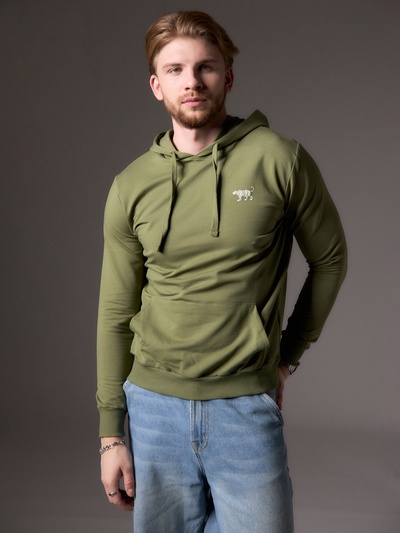 Толстовка мужская с капюшоном MIST Men's casual размер 56, зеленый