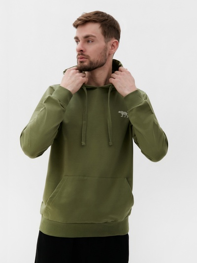 Толстовка мужская с капюшоном MIST Men's casual размер 56, зеленый