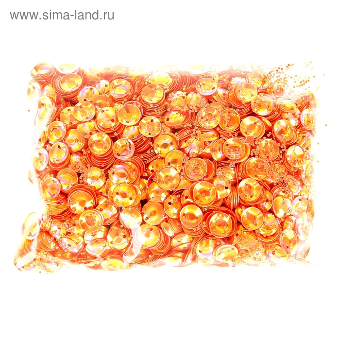 Набор для творчества пайетки 100 граммов "Оранж" 1х1 см - Фото 1