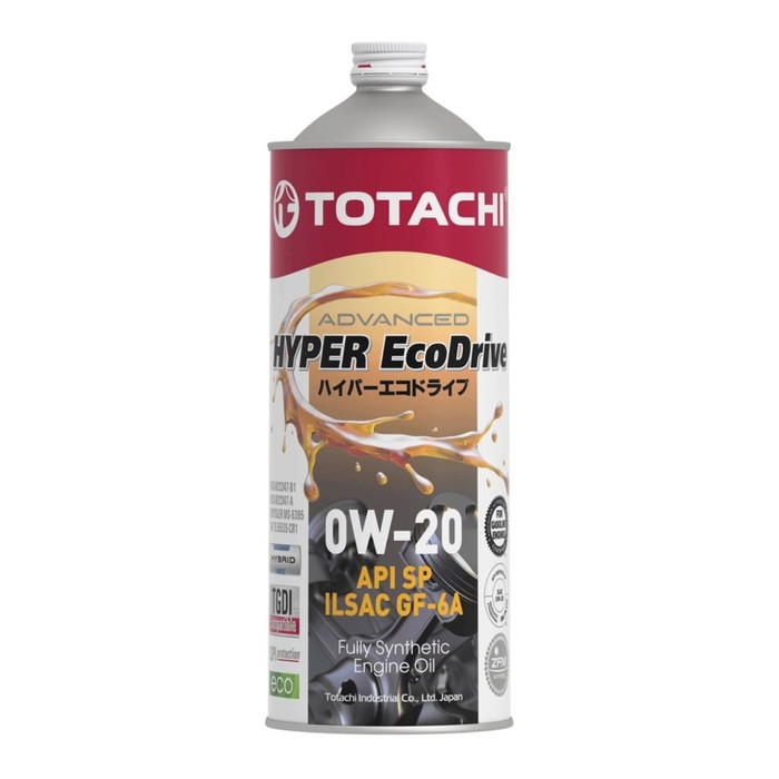 Масло моторное Totachi HYPER Ecodrive Fully 0W-20, SP/RC/GF-6A, синтетическое, 1 л - Фото 1