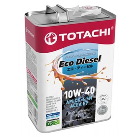 Масло моторное Totachi Eco Diesel 10W-40, CK-4/CJ-4/SN, полусинтетическое, 6 л