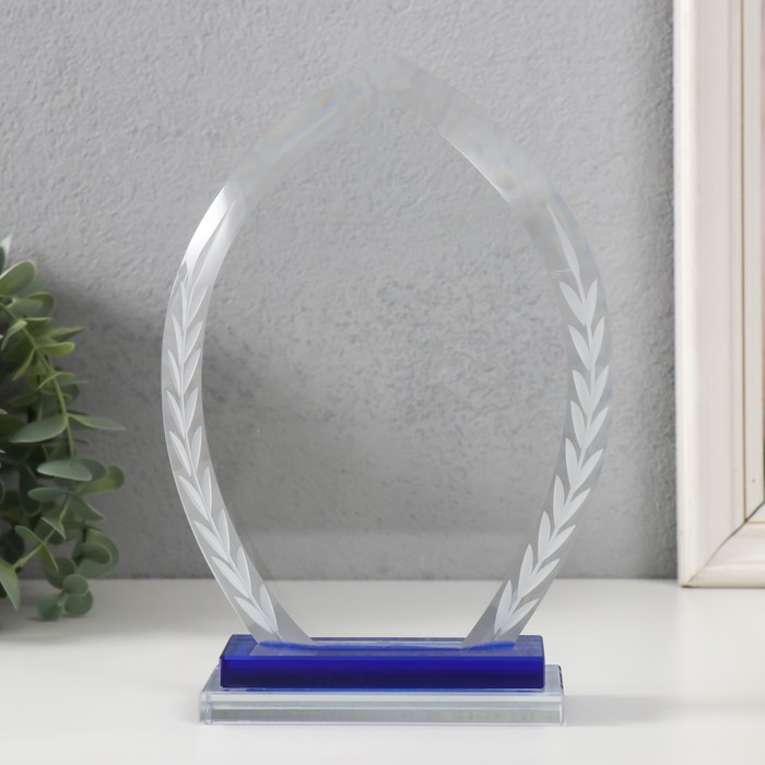 Фигурка стекло «Стела наградная в форме листа», 15×4.5×20 см - Фото 1