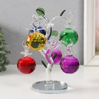 Фигурка стекло «Хрустальная яблоня с цветным яблоками», 14×14×17 см - Фото 2
