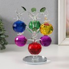 Фигурка стекло «Хрустальная яблоня с цветным яблоками», 14×14×17 см - Фото 3