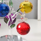 Фигурка стекло «Хрустальная яблоня с цветным яблоками», 14×14×17 см - Фото 4