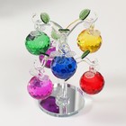 Фигурка стекло «Хрустальная яблоня с цветным яблоками», 14×14×17 см - Фото 5