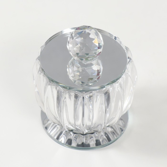 Шкатулка стекло "Аглая" 8х8х9,2 см