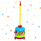 Каталка на палочке «Звонкая карусель», крутится, звенит - Фото 6