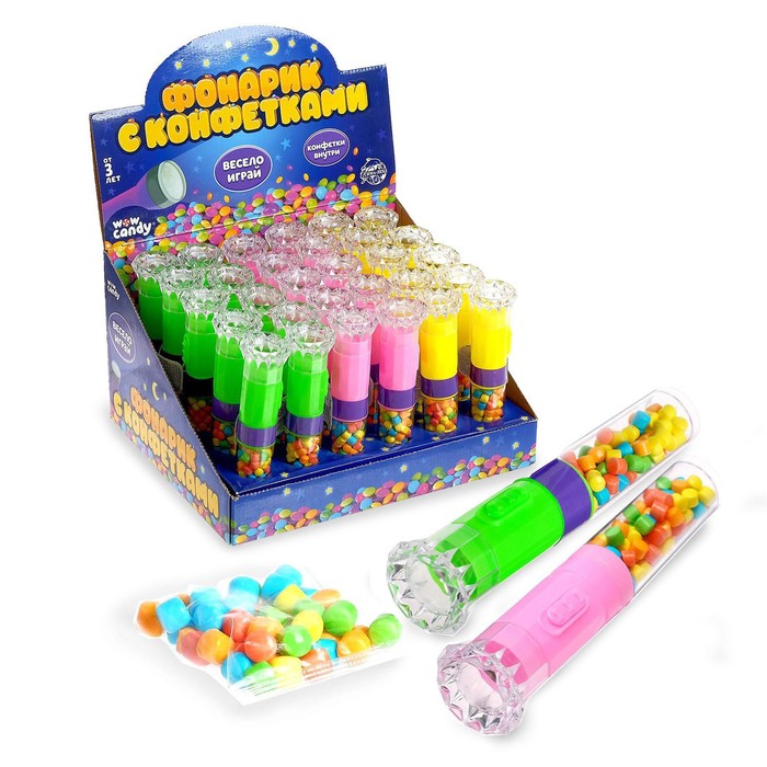 УЦЕНКА (без конфет) Игрушка - фонарик детский, МИКС - Фото 1