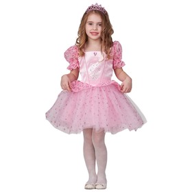 Карнавальный костюм ""Принцесса-малышка" розовая, платье, диадема, р.122-64