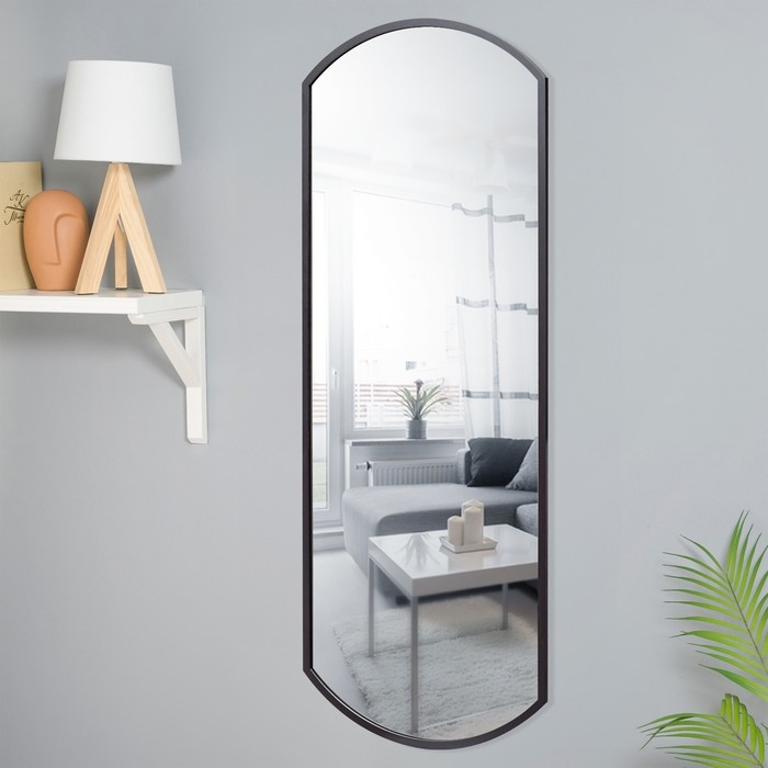 Зеркало настенное "Симпл", овальное, черное, 40 х 106 см - Фото 1