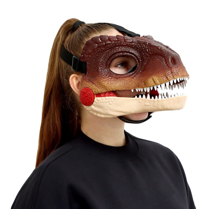 Интерактивная маска динозавра «Раптор», звуковые эффекты, работает от батареек - фото 1896228290