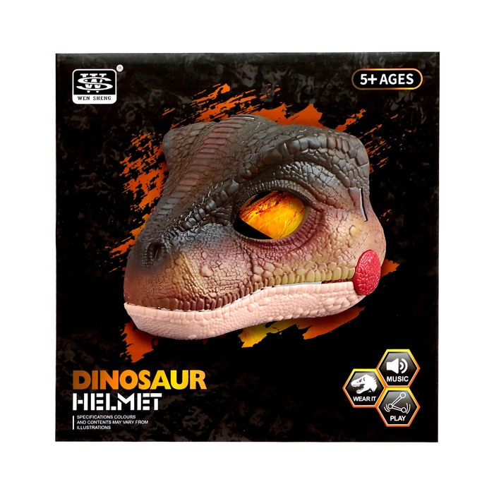 Интерактивная маска динозавра «Раптор», звуковые эффекты, работает от батареек - фото 1877006400