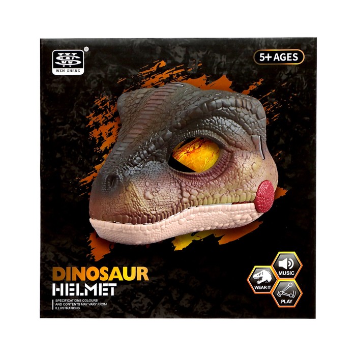 Интерактивная маска динозавра «Раптор», звуковые эффекты, работает от батареек - фото 1896228293