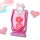 Комплект детский «Выбражулька» 4 предмета: 2 резинки, бусы, 2 браслета, цвет ярко-розовый - фото 2741711