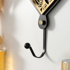 Настенный крючок декоративный «Сердце с листьями», ключница, дерево, чёрный, зеркальный 4.3×12.4×19 см - Фото 3