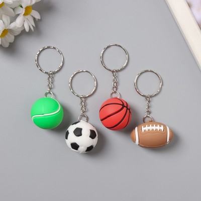 Брелок для ключей на кольце «Спорт», резина, 3.5×2.5×1.5 см, МИКС