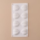 Форма для муссовых десертов и выпечки «Рандеву», 30×14,4×2 см, 8 ячеек (4,9×4,4 см), цвет белый - Фото 2