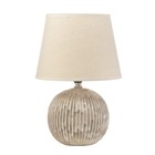 Настольная лампа "Крейс" E27 40Вт серо-бежевый 22х22х32 см RISALUX - фото 23374104