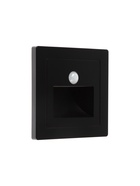 Встраиваемый светильник для лестницы с датчиком движения, 1.5 Вт, 60 Лм, 3000К, 86×86 мм, 220 В, чёрный, свечение тёплое белое - Фото 4