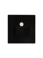 Встраиваемый светильник для лестницы с датчиком движения, 1.5 Вт, 60 Лм, 3000К, 86×86 мм, 220 В, чёрный, свечение тёплое белое - Фото 5