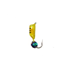 Мормышка Столбик с граненым шариком "Хамелеон" (лимонный), вес 1.1 г, размер 3