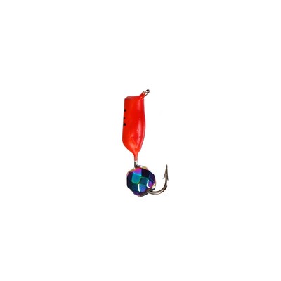 Мормышка Столбик с граненым шариком "Хамелеон" (красный), вес 0.8 г, размер 2.5