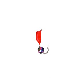 Мормышка Столбик с граненым шариком "Хамелеон" (красный), вес 1.1 г, размер 3