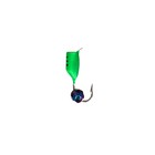 Мормышка Столбик с граненым шариком "Хамелеон" (зелёный), вес 1.1 г, размер 3 - Фото 1