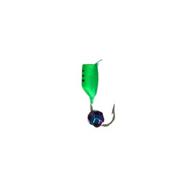 Мормышка Столбик с граненым шариком "Хамелеон" (зелёный), вес 1.1 г, размер 3