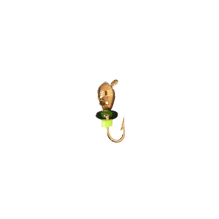 Мормышка Капля (гальваника золото), вес 0.25 г, размер 2.5 - Фото 1