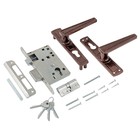 Замок врезной Птимаш ЗВ4-3.01, с ручками, цвет медь  (артикул 10245523)  большой выбор товаров оптом и в розницу по низким ценам с доставкой