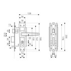 Замок врезной Птимаш ЗВ4-3.01, с ручками, цвет медь  (артикул 10245523)  большой выбор товаров оптом и в розницу по низким ценам с доставкой