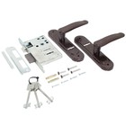 Замок врезной Птимаш ЗВ9-4.03, с ручками, цвет медь - Фото 2