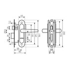 Замок врезной Птимаш ЗВ9-4.03, с ручками, цвет медь - Фото 3
