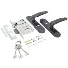 Замок врезной Птимаш ЗВ9-4.03, с ручками, цвет серебро  (артикул 10245533)  большой выбор товаров оптом и в розницу по низким ценам с доставкой