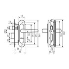 Замок врезной Птимаш ЗВ9-4.03, с ручками, цвет хром  (артикул 10245534)  большой выбор товаров оптом и в розницу по низким ценам с доставкой