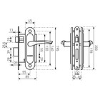 Замок врезной Птимаш ЗВ9-4.07, с ручками, с пружиной, цвет хром  (артикул 10245541)  большой выбор товаров оптом и в розницу по низким ценам с доставкой