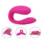 Вибратор для пар с вакуумно-волновой стимуляцией клитора,10 режимов, с пультом ДУ, розовый - Фото 5
