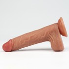 Вибратор реалистичный, ротация,10 режимов, нагрев 39 °С, пульт ДУ, 22×4.2 см, телесный - Фото 10