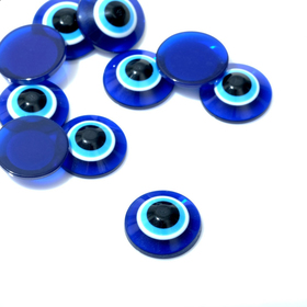 Полубусина "Глаз" d=6мм (набор 10шт), цвет синий