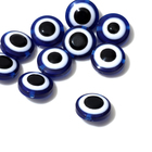 Бусина «Глаз» плоский, d=14 мм (набор 10 шт.), цвет синий - фото 320778109