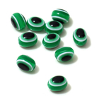 Бусина «Глаз» овальный, 0,8×0,6×0,6 см, (набор 10 шт.), цвет зелёный - фото 320778116