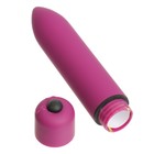 Вибратор вибропуля, ABS-пластик, софт-силикон 10 режимов, 9 см, бордовый - Фото 5