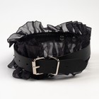 Эротический БДСМ набор с черным кружевом, чёрный, экокожа, 9 предметов - Фото 18