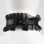 Эротический БДСМ набор с черным кружевом, чёрный, экокожа, 9 предметов - Фото 6