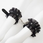 Эротический БДСМ набор с черным кружевом, чёрный, экокожа, 9 предметов - Фото 10