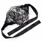 Эротический БДСМ набор с белым кружевом, чёрный, экокожа, 9 предметов - Фото 18