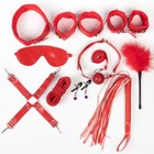 Эротический БДСМ набор Оки-Чпоки, красный, 11  предметов - Фото 15